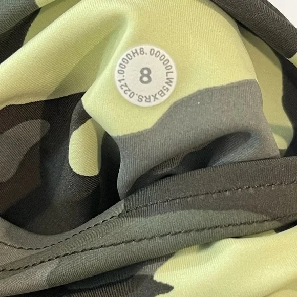 ⚡️SOLD⚡️Lululemon Fast Free High-Rise Crop Tight Leggings Camo Crispin Green - Picture 8 of 15